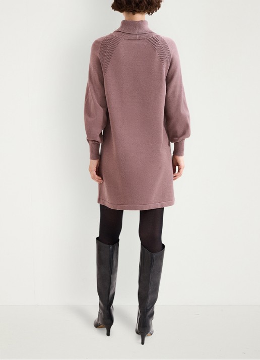 Phase Eight Ellie mini jurk met ballonmouw - achterkant taupe