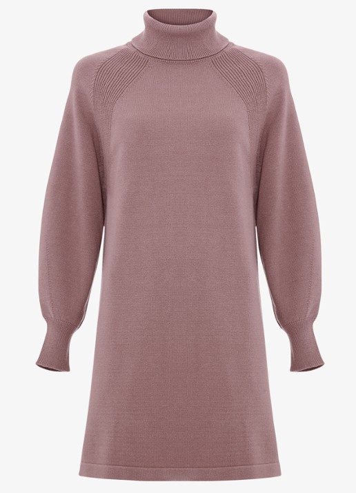 Phase Eight Ellie mini jurk met ballonmouw - voorkant 2 taupe