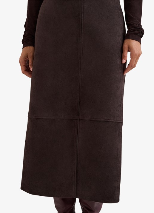 Phase Eight Elodie midi rok met split - detail 2 bruin