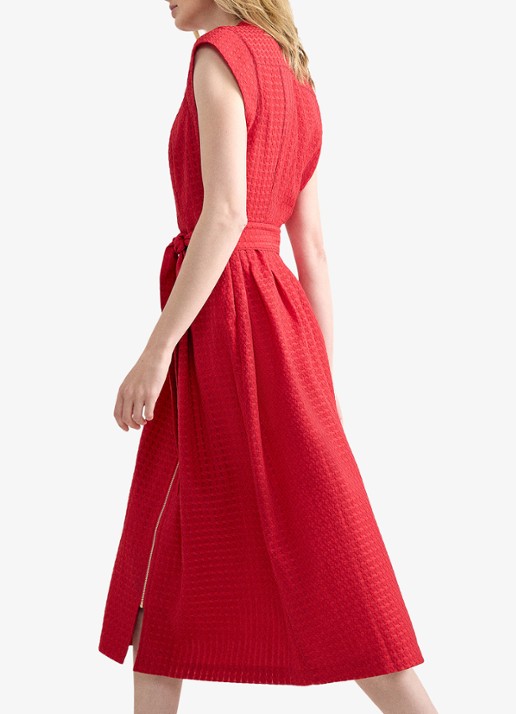 Phase Eight Elvira midi jurk met structuur - detail 6 rood