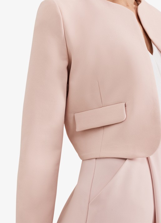 Phase Eight Emma bolero met klepzakken - detail 5 lichtroze