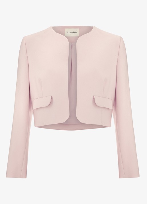 Phase Eight Emma bolero met klepzakken - voorkant lichtroze