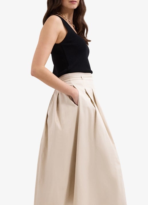 Phase Eight Erin midi rok met steekzakken - detail 6 creme