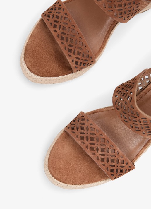 Phase Eight Espadrille van suède - detail 3 bruin
