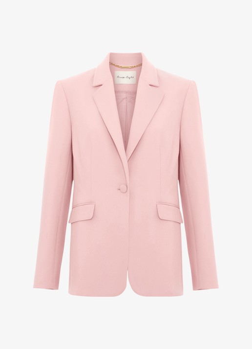 Phase Eight  Fara single-breasted blazer met klepzakken - voorkant lichtroze