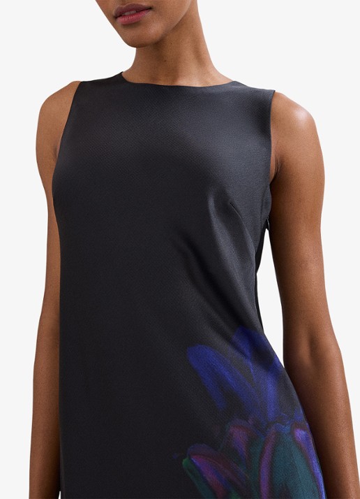 Phase Eight Felicity midi jurk met print - detail 5 zwart