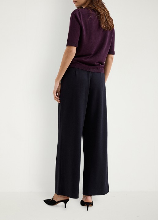 Phase Eight Florence high waist pantalon met plooien - achterkant 5 zwart