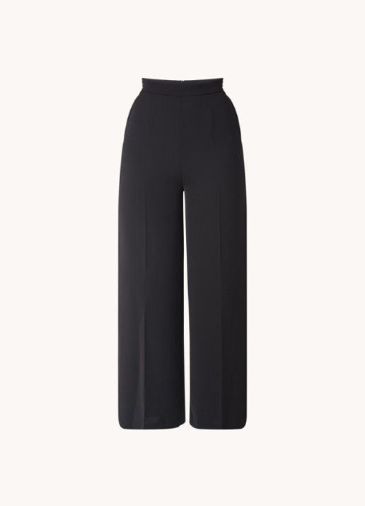 Phase Eight Florentine high waist wide fit pantalon met steekzakken - voorkant zwart