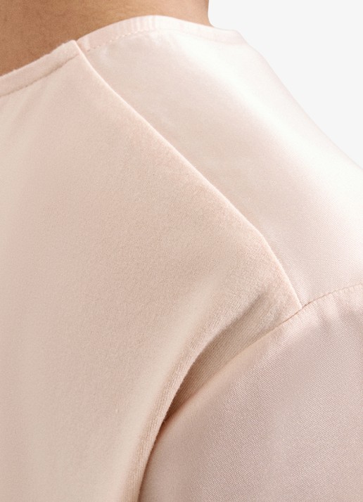 Phase Eight Francesca top van satijn met ronde hals - detail 6 oudroze