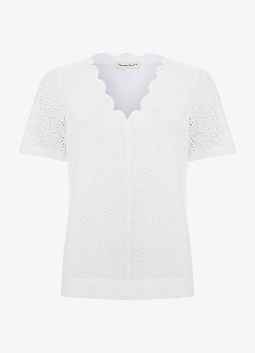 Phase Eight Freya tuniek met borduring - voorkant 6 wit