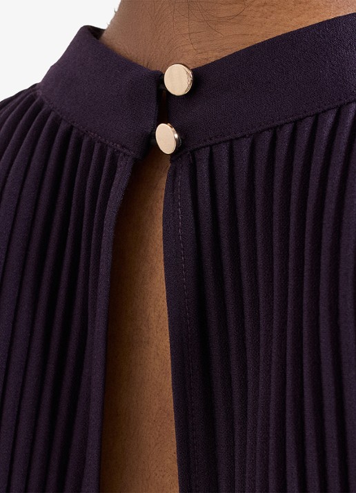 Phase Eight Gracie midi jurk met textuur 2-delig - detail 5 paars