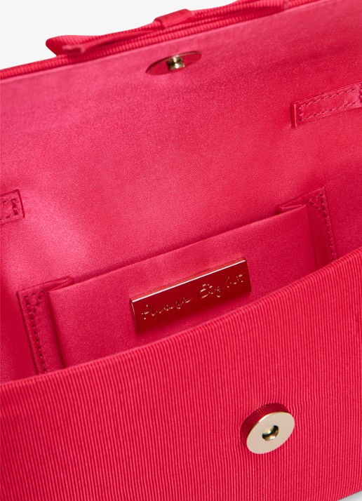 Phase Eight Grosgrain clutch met strikdetail  - detail 4 roze