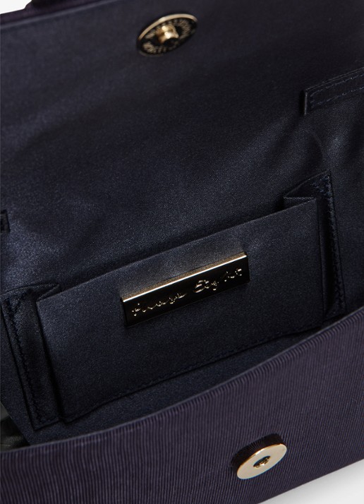 Phase Eight Grosgrain clutch met strikdetail  - detail 4 donkerblauw