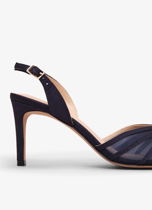 Phase Eight Grosgrain slingback met strikdetail - detail 5 donkerblauw