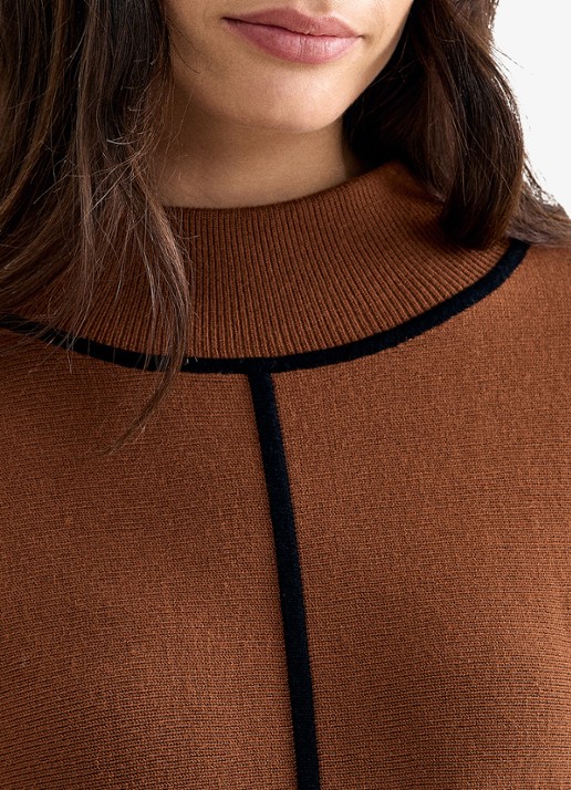 Phase Eight Hallie fijngebreide midi jurk - detail 3 bruin