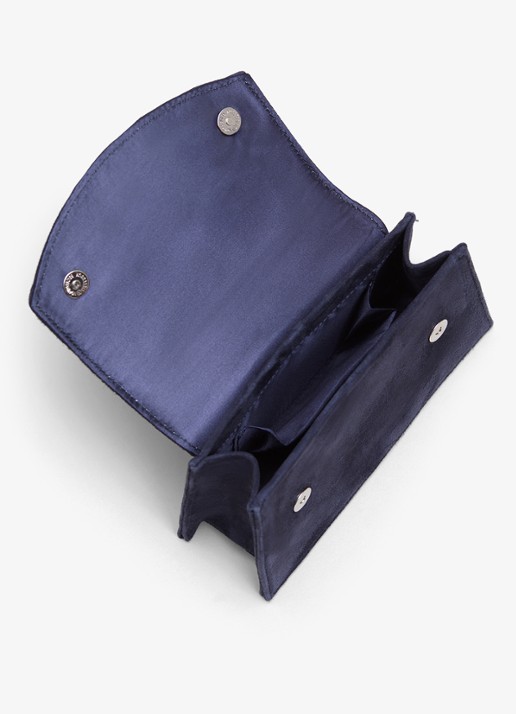 Phase Eight Handtas van suède  - achterkant blauw
