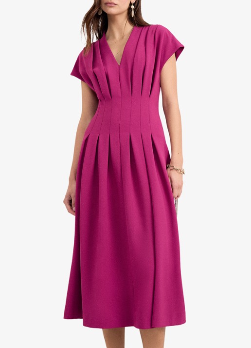 Phase Eight Hanna midi jurk met plooien