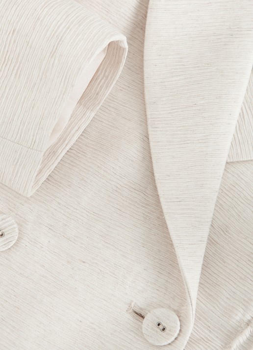 Phase Eight Harlow blazer in linnenblend met structuur - detail 5 beige
