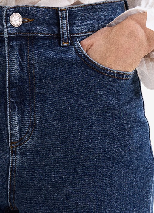 Phase Eight High waist cropped straight fit jeans met steekzakken - detail 5 denim