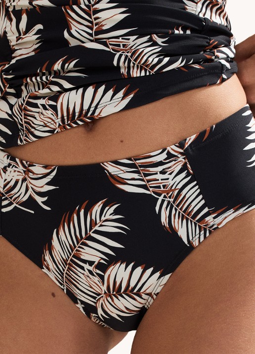 Phase Eight Hipster bikinislip met bladprint - detail 2 zwart