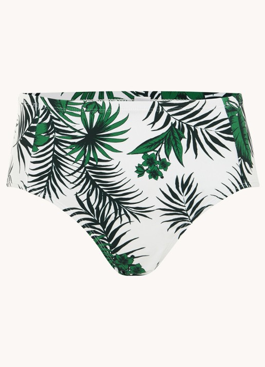 Phase Eight Hipster bikinislip met bladprint - voorkant ivoor