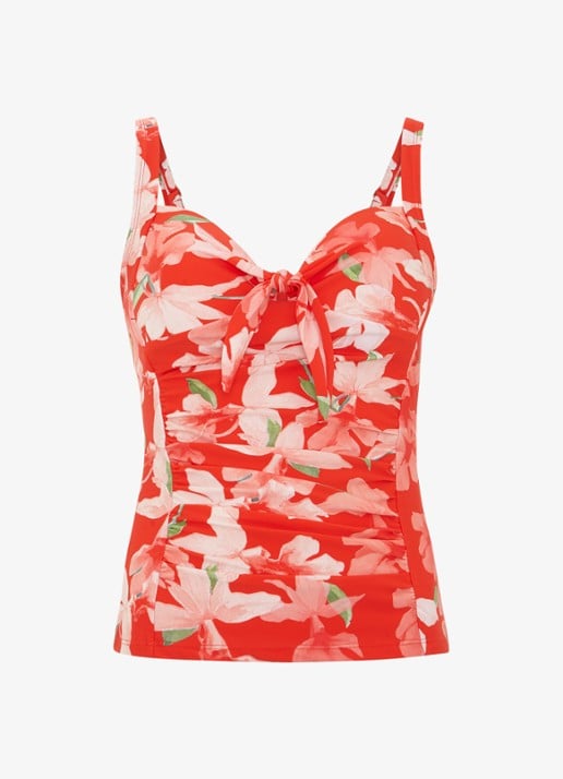 Phase Eight Iris bikinitop met bloemenprint - voorkant 2 rood