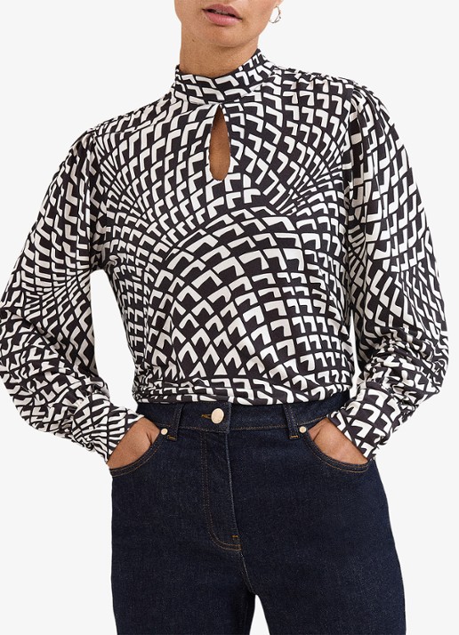 Phase Eight Isla tuniek met print en cut-out detail