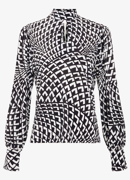 Phase Eight Isla tuniek met print en cut-out detail - voorkant 6 donkerbruin