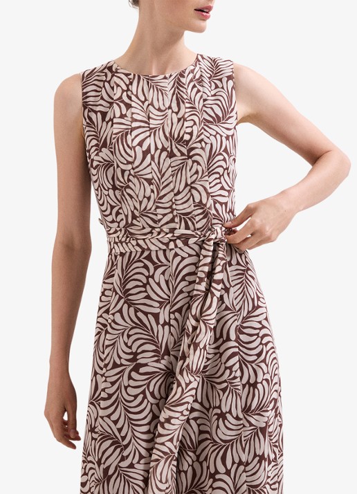 Phase Eight Janine wide fit jumpsuit met bloemenprint - detail 5 lichtbruin