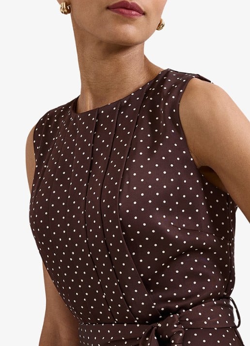Phase Eight Janine wide fit jumpsuit met stippenprint
