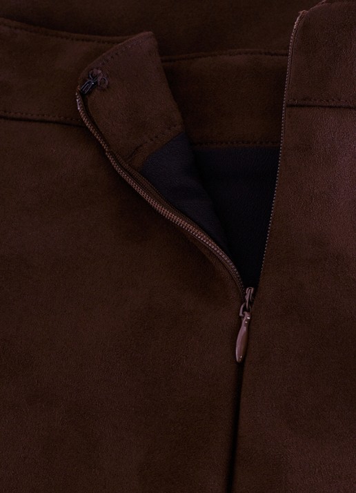Phase Eight Jessie midi rok van suéde  - detail 8 bruin