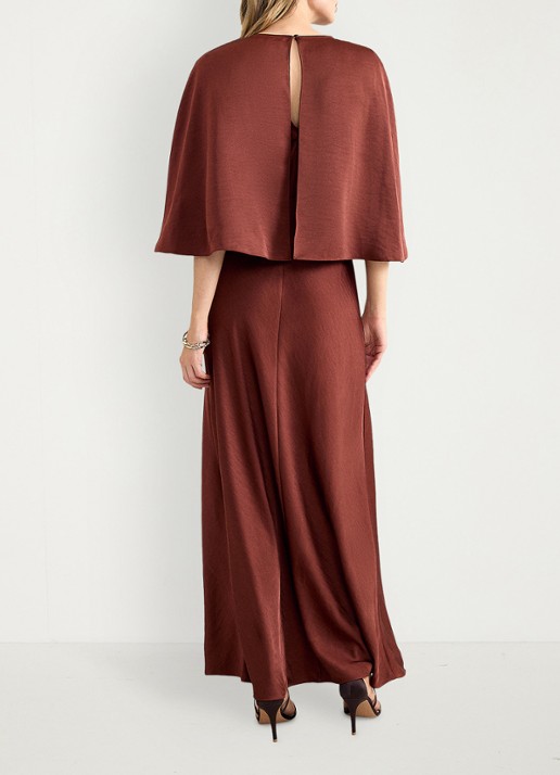 Phase Eight Joni midi jurk met gedrapeerd detail - achterkant 3 brons