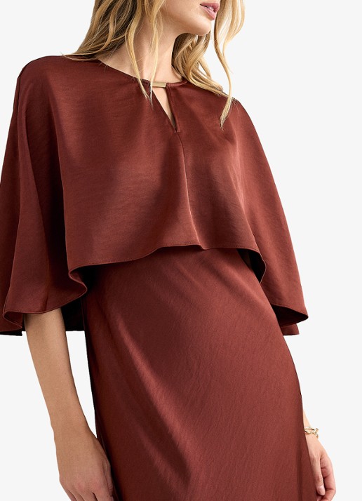 Phase Eight Joni midi jurk met gedrapeerd detail