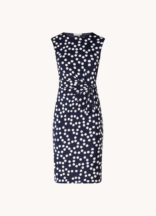 Phase Eight Josey mini kokerjurk met stippenprint en strikceintuur