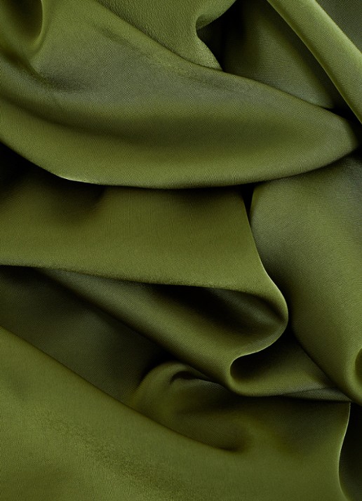 Phase Eight Julissa midi wikkeljurk van satijn - detail 8 khaki
