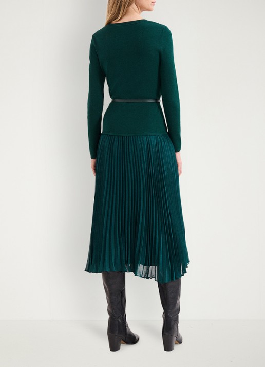 Phase Eight Kai midi jurk met ceintuur - achterkant 8 zeegroen