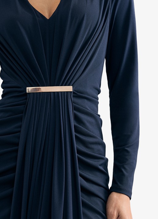 Phase Eight Katharine gedrapeerde maxi jurk  - detail 2 blauw