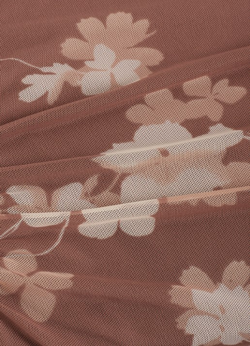 Phase Eight Kezia  top van mesh met bloemenprint - detail 6 bruin