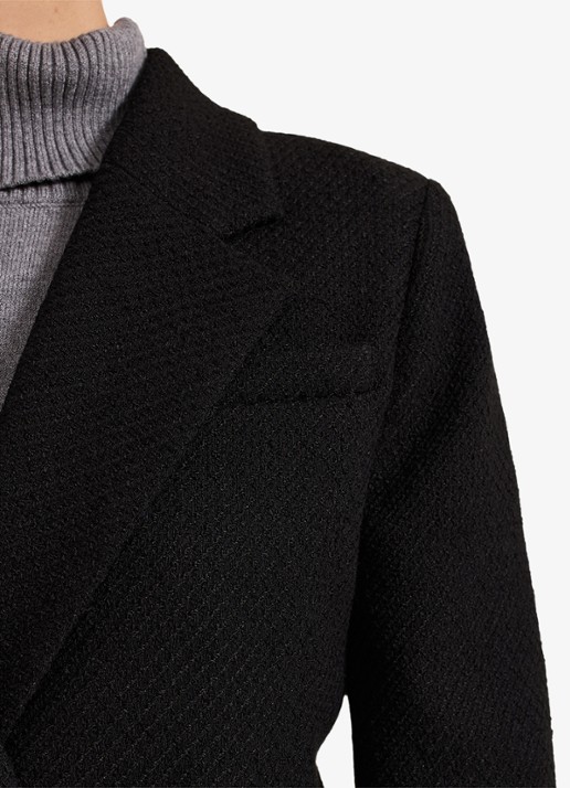 Phase Eight Kiana double-breasted blazer van bouclé - detail 5 zwart