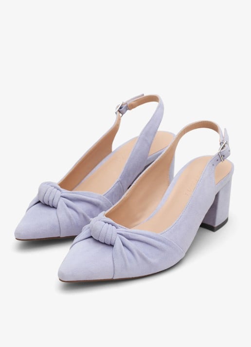 Phase Eight Knot slingback van suède - detail 4 lila