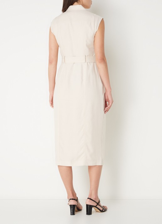 Phase Eight Kristal midi blazerjurk  met ceintuur - achterkant creme
