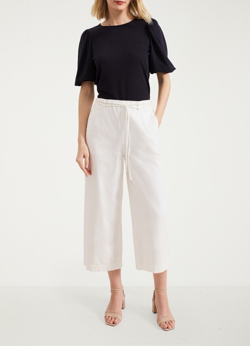 Phase Eight Lani fijngebreide top met structuur - voorkant 2 donkerblauw