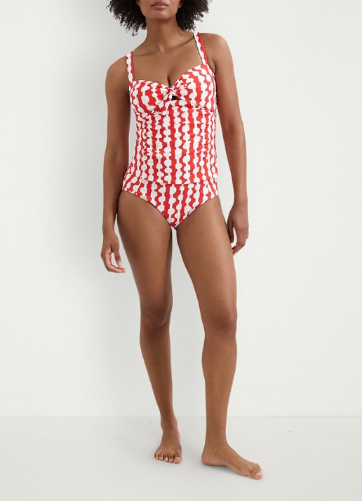 Phase Eight Lara bikinislip met print - voorkant 2 rood
