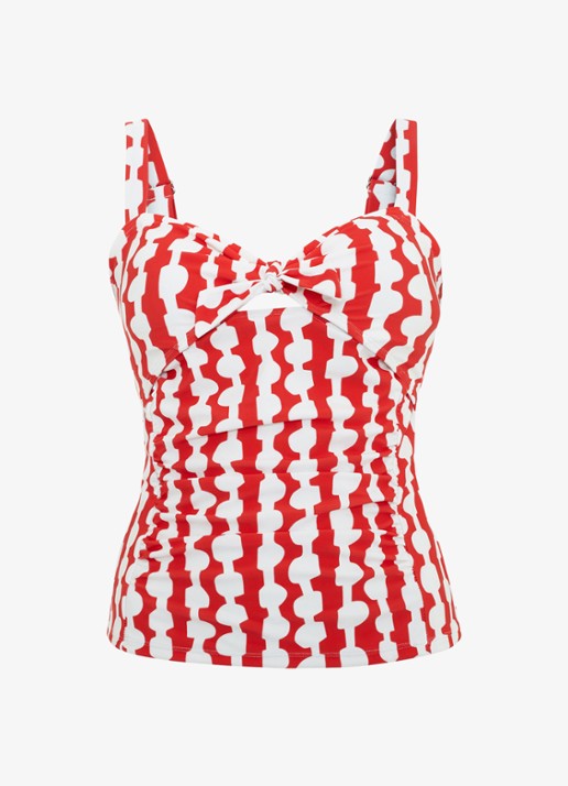 Phase Eight Lara tankini met print - voorkant 2 rood