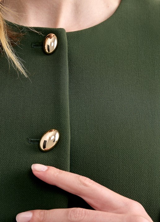 Phase Eight Leonie getailleerd jack - detail 4 donkergroen