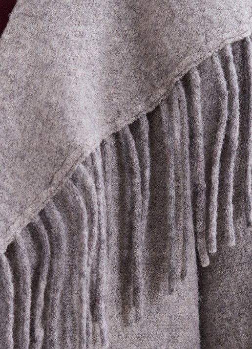 Phase Eight Lisa mantel in wolblend met steekzakken - detail 6 grijs
