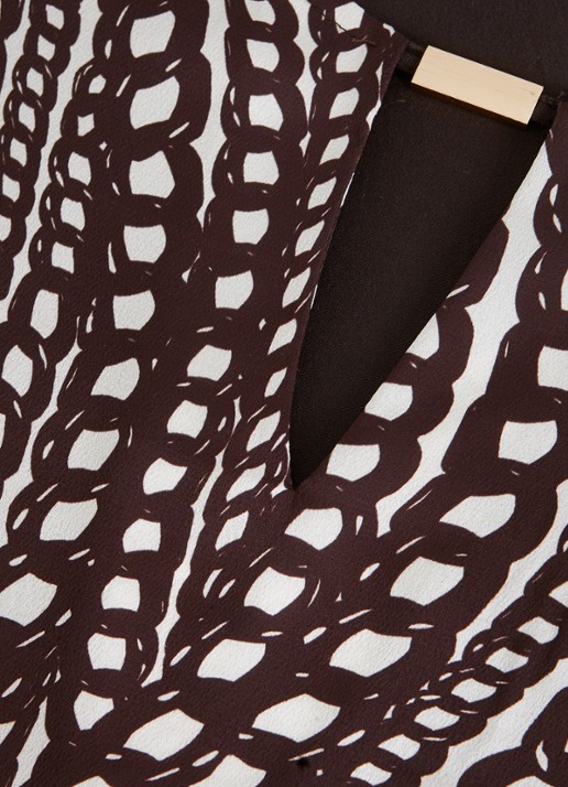 Phase Eight Livie top met print - detail 5 bruin