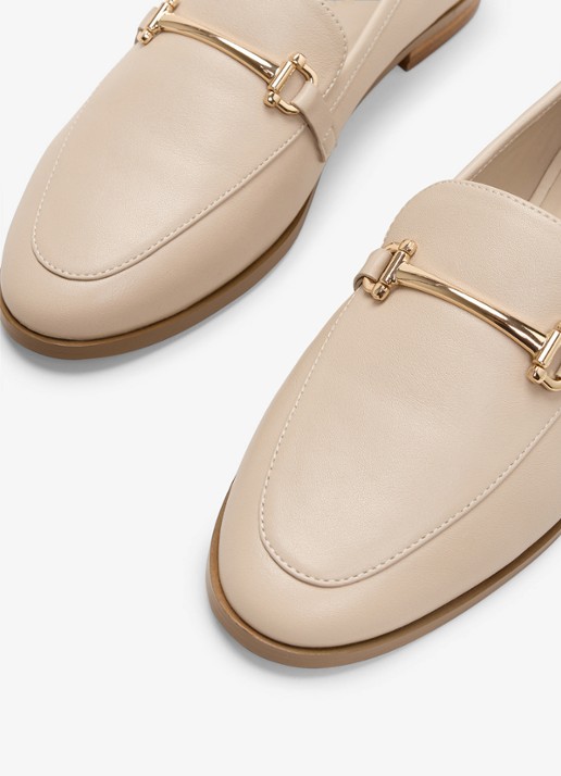 Phase Eight Loafers van leer - detail 3 beige