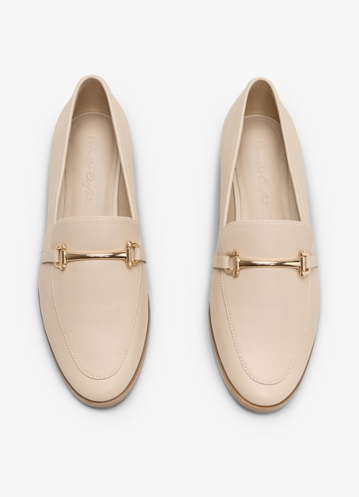 Phase Eight Loafers van leer - detail 4 beige