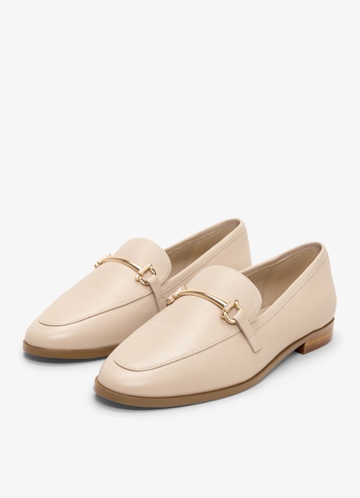 Phase Eight Loafers van leer - detail 5 beige
